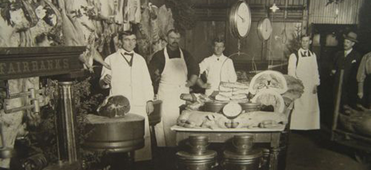 Hofherr butcher shop in the 1890s